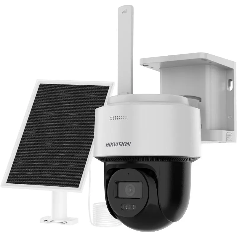 Hikvision 4MP 24/7 Solar 4G PT Camera  2.8mm  IR/WL up to 30m  Supports Two-way Audio  Smart Tracking