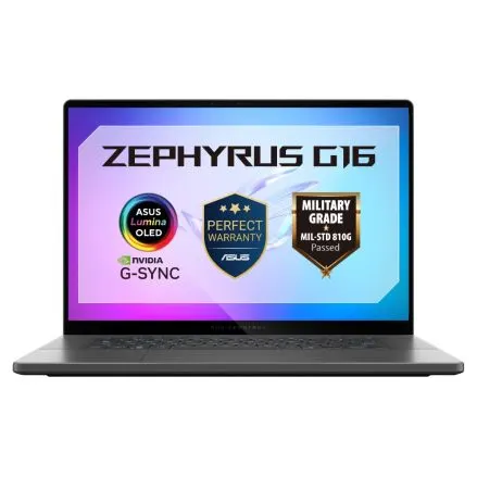 ASUS ROG Zephyrus / Intel Core Ultra 9 285H / LPDDR5X 16GB (On board) / 1TB PCIE G4 SSD / WIN11 PRO / RTX 5070 / Grey / 1YR Carry-in